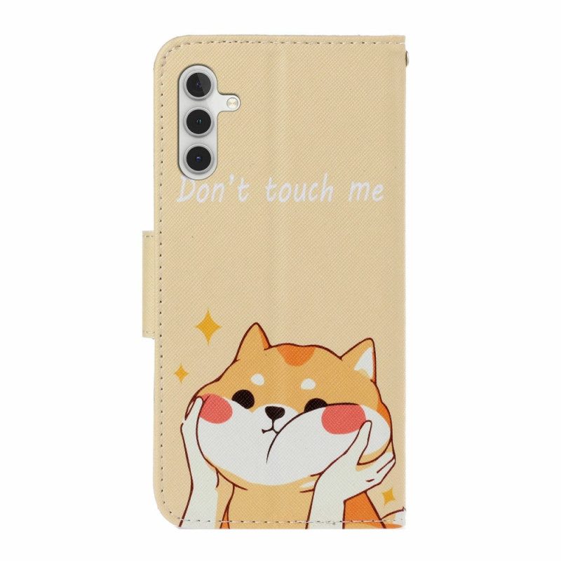 Leren Hoesje Voor Samsung Galaxy A16 5g Shiba Inu