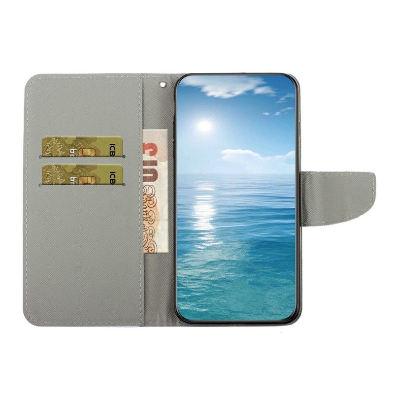 Leren Hoesje Voor Samsung Galaxy A16 5g Zwart Patroon