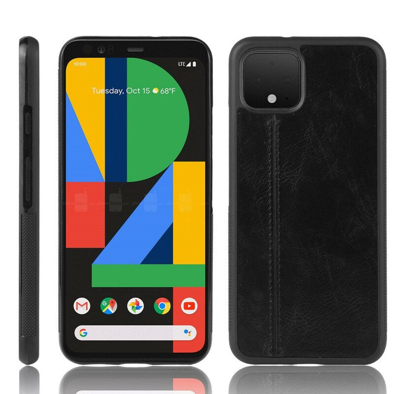 Hoesje voor Google Pixel 4 Couture-leereffect