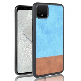 Hoesje voor Google Pixel 4 Tweekleurig Kunstleer