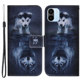 Folio-hoesje voor Xiaomi Redmi A1 Hond Reflectie