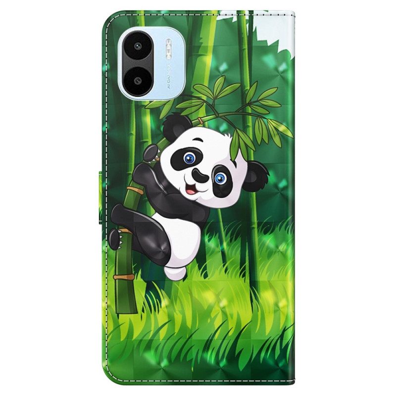 Folio-hoesje voor Xiaomi Redmi A1 Panda En Bamboe