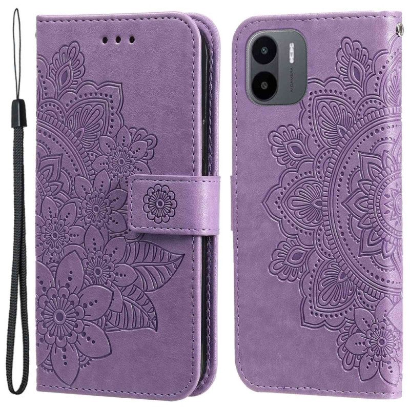 Leren Hoesje voor Xiaomi Redmi A1 Bloemmandala