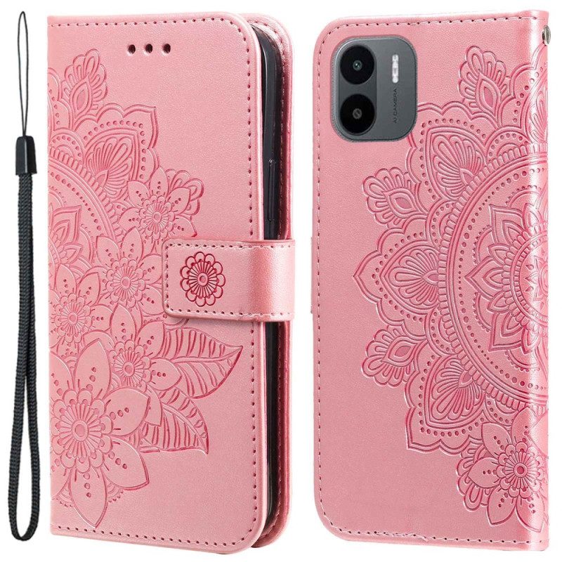 Leren Hoesje voor Xiaomi Redmi A1 Bloemmandala