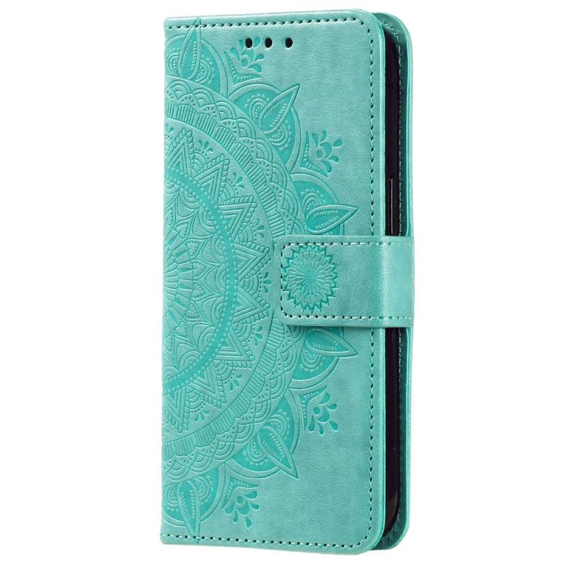 Leren Hoesje voor Xiaomi Redmi A1 Zon Mandala