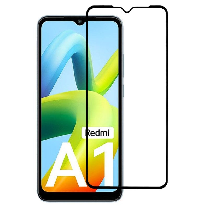 Zwarte Contourbescherming Van Gehard Glas Voor Xiaomi Redmi A1