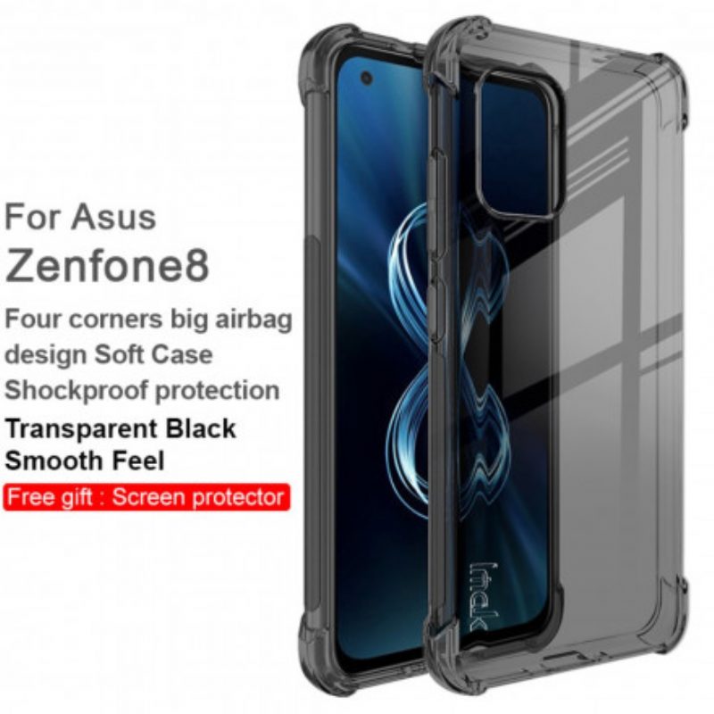 Hoesje voor Asus Zenfone 8 Transparant Zijdeachtig Imak