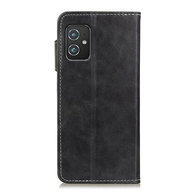 Leren Hoesje voor Asus Zenfone 8 Artistieke Naaiknop