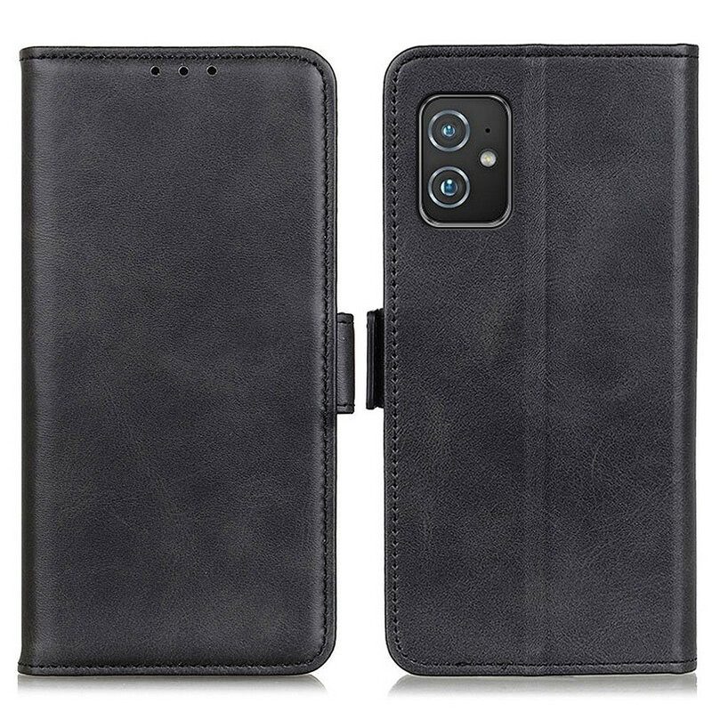 Leren Hoesje voor Asus Zenfone 8 Folio-hoesje Dubbele Klep