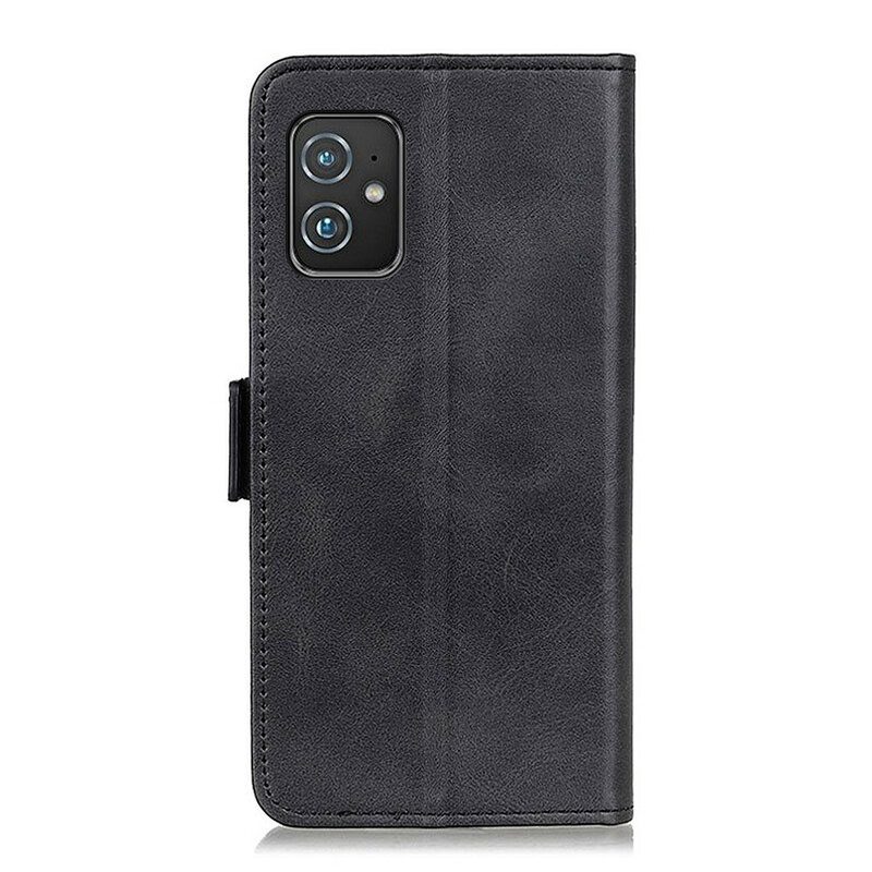 Leren Hoesje voor Asus Zenfone 8 Folio-hoesje Dubbele Klep