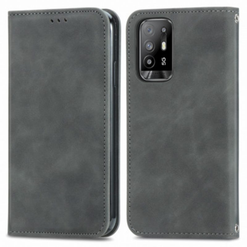 Bescherming Hoesje voor Oppo A94 5G Folio-hoesje Aanraking Van De Huid