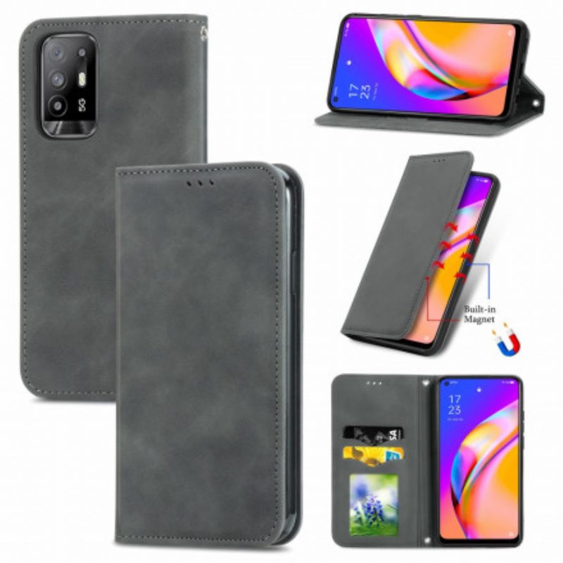 Bescherming Hoesje voor Oppo A94 5G Folio-hoesje Aanraking Van De Huid