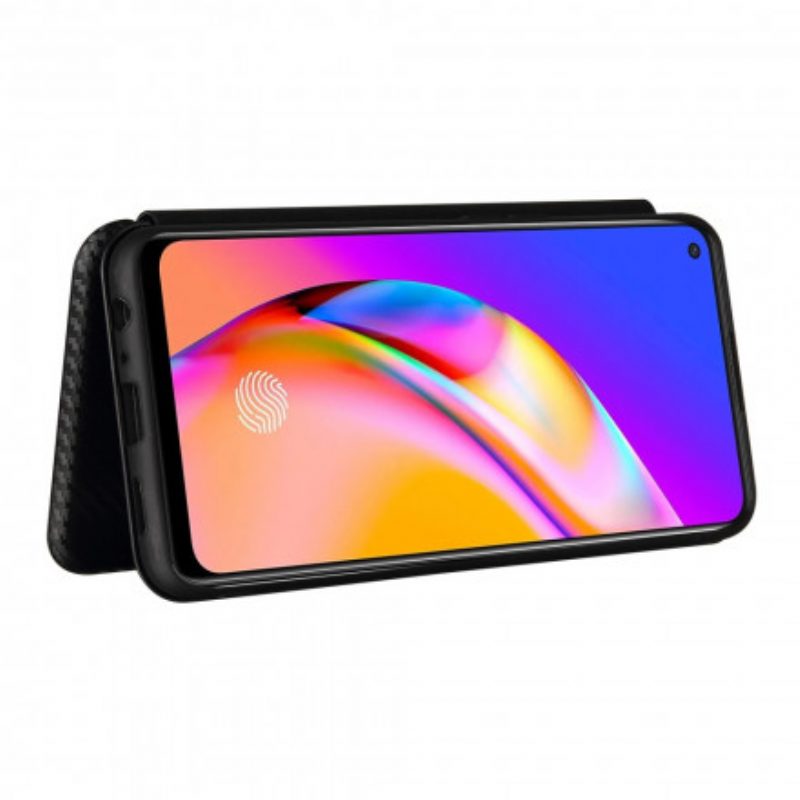 Bescherming Hoesje voor Oppo A94 5G Folio-hoesje Gekleurde Koolstofsilicone