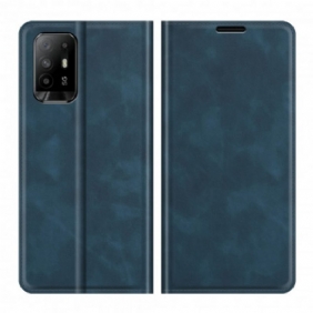 Bescherming Hoesje voor Oppo A94 5G Folio-hoesje Zacht Leereffect