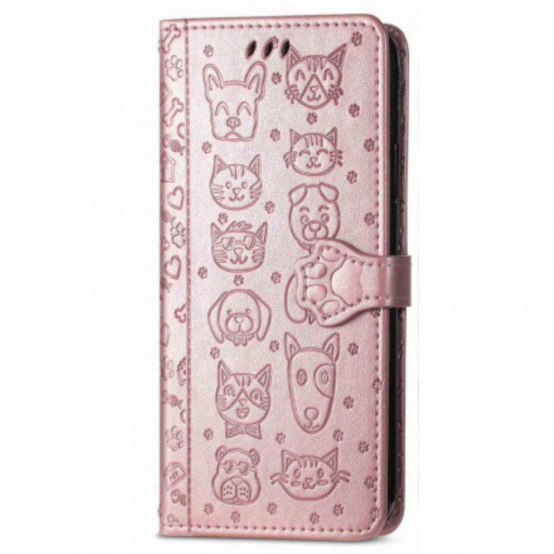 Flip Case voor Oppo A94 5G Geanimeerde Dieren