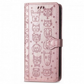 Flip Case voor Oppo A94 5G Geanimeerde Dieren