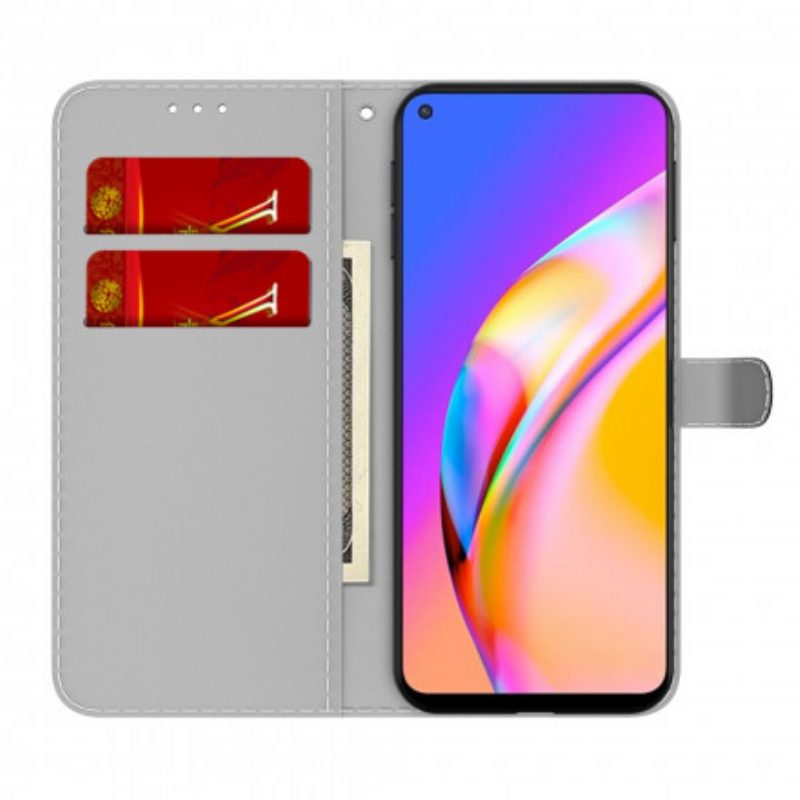 Folio-hoesje voor Oppo A94 5G Abstract Patroon