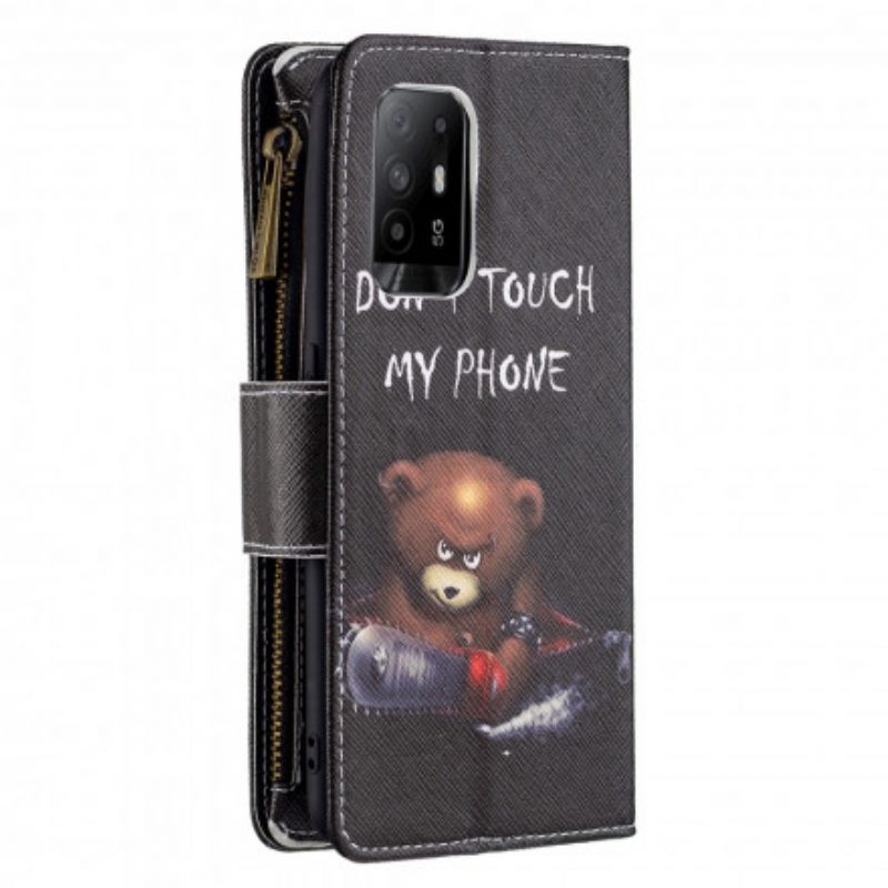 Folio-hoesje voor Oppo A94 5G Beer Met Ritssluiting