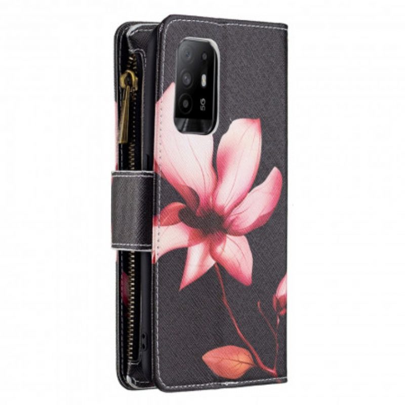 Folio-hoesje voor Oppo A94 5G Bloemzak Met Ritssluiting