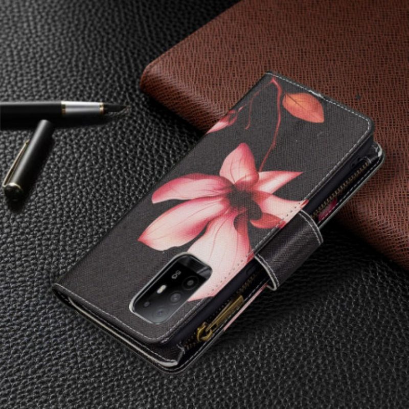 Folio-hoesje voor Oppo A94 5G Bloemzak Met Ritssluiting