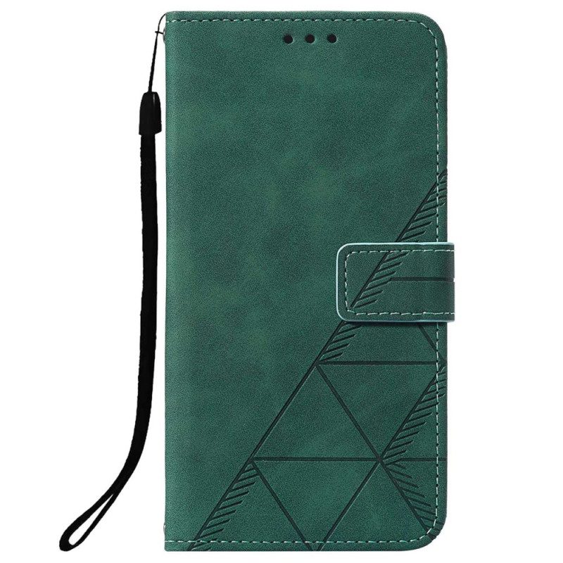 Folio-hoesje voor Oppo A94 5G Kunstleer Met Riem