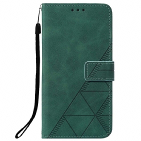 Folio-hoesje voor Oppo A94 5G Kunstleer Met Riem