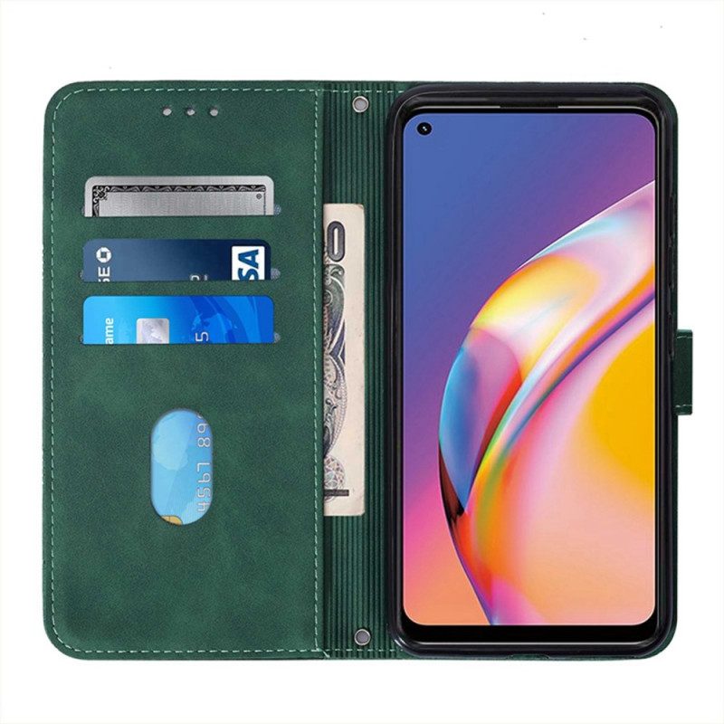 Folio-hoesje voor Oppo A94 5G Kunstleer Met Riem