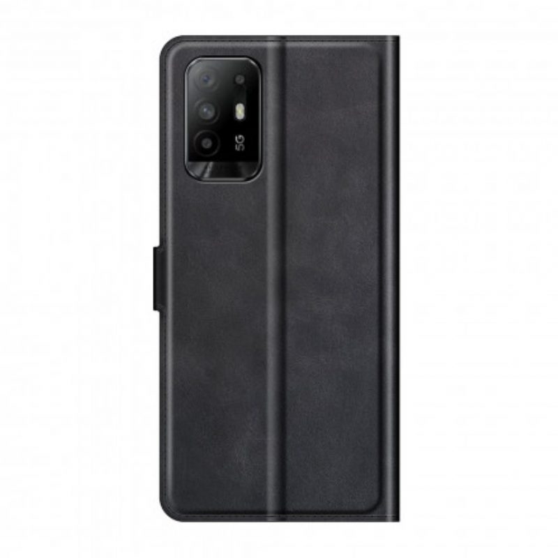 Folio-hoesje voor Oppo A94 5G Slank Extreem Leereffect