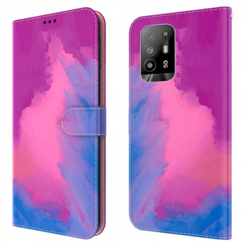 Folio-hoesje voor Oppo A94 5G Waterverf