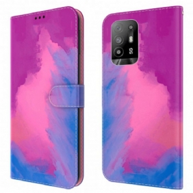 Folio-hoesje voor Oppo A94 5G Waterverf