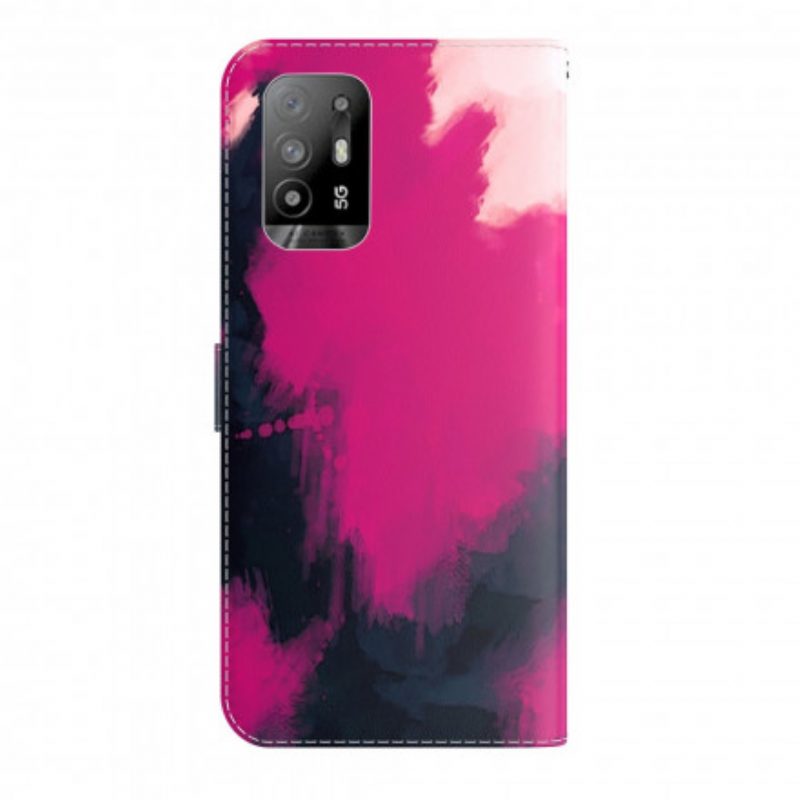 Folio-hoesje voor Oppo A94 5G Waterverf