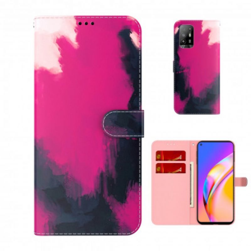 Folio-hoesje voor Oppo A94 5G Waterverf