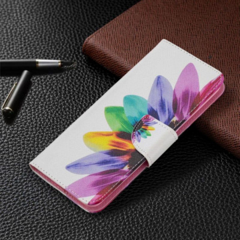 Folio-hoesje voor Oppo A94 5G Waterverf Bloem