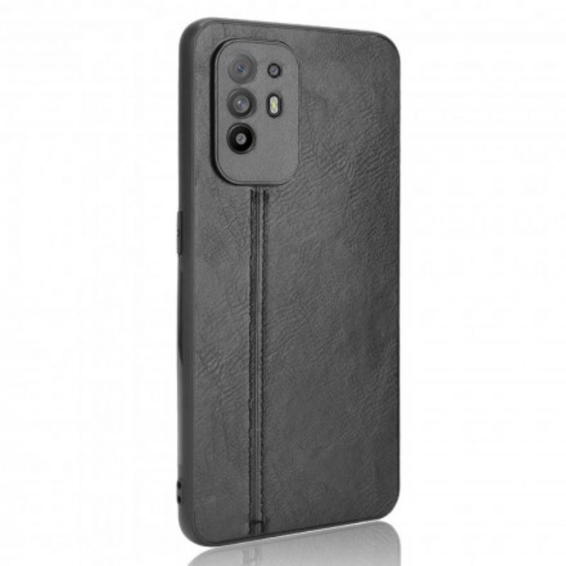 Hoesje voor Oppo A94 5G Couture-leereffect