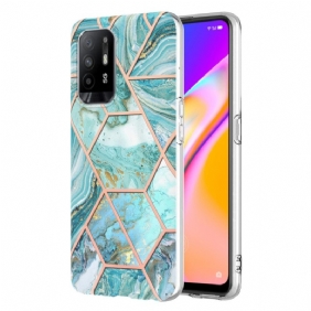 Hoesje voor Oppo A94 5G Flitsend Geometrisch Marmer