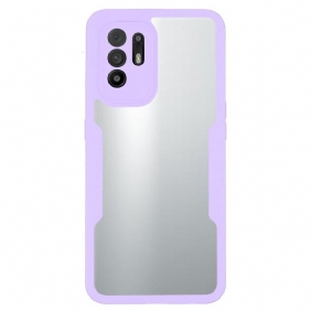 Hoesje voor Oppo A94 5G Hybride Transparant Gekleurde Randen