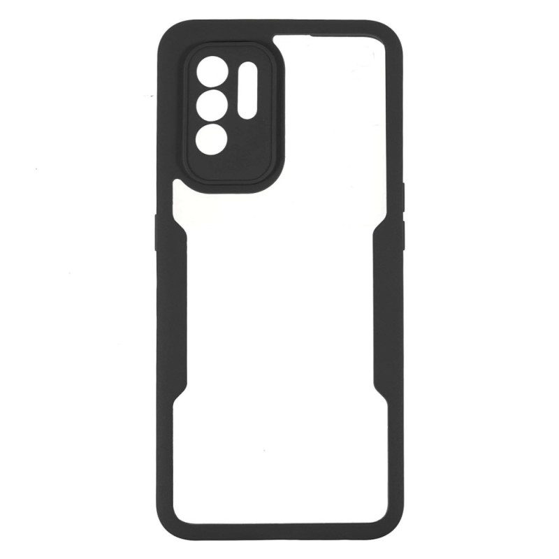 Hoesje voor Oppo A94 5G Hybride Transparant Gekleurde Randen