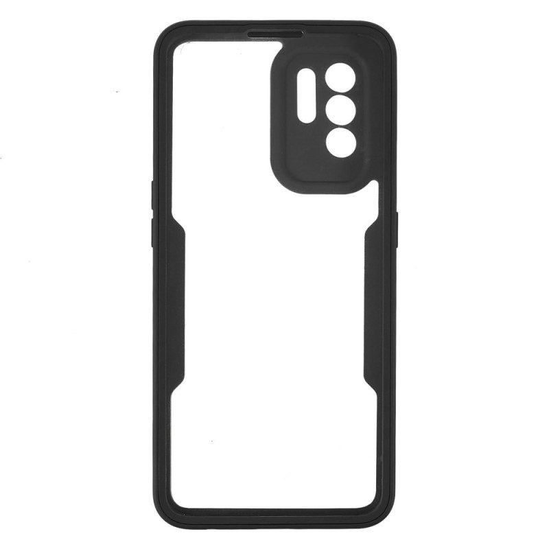 Hoesje voor Oppo A94 5G Hybride Transparant Gekleurde Randen