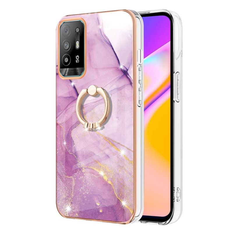 Hoesje voor Oppo A94 5G Marmer Met Ring