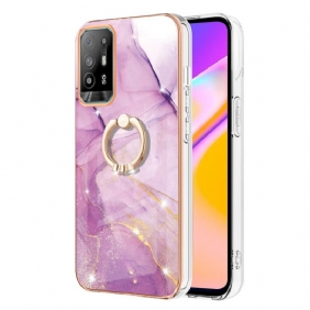 Hoesje voor Oppo A94 5G Marmer Met Ring