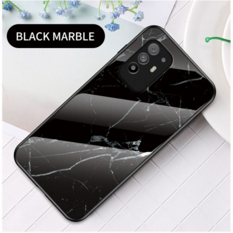 Hoesje voor Oppo A94 5G Marmeren Kleuren Gehard Glas