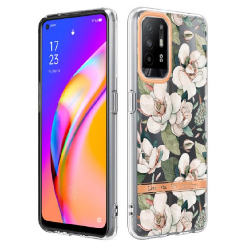 Hoesje voor Oppo A94 5G Pioenrozen Bloemen