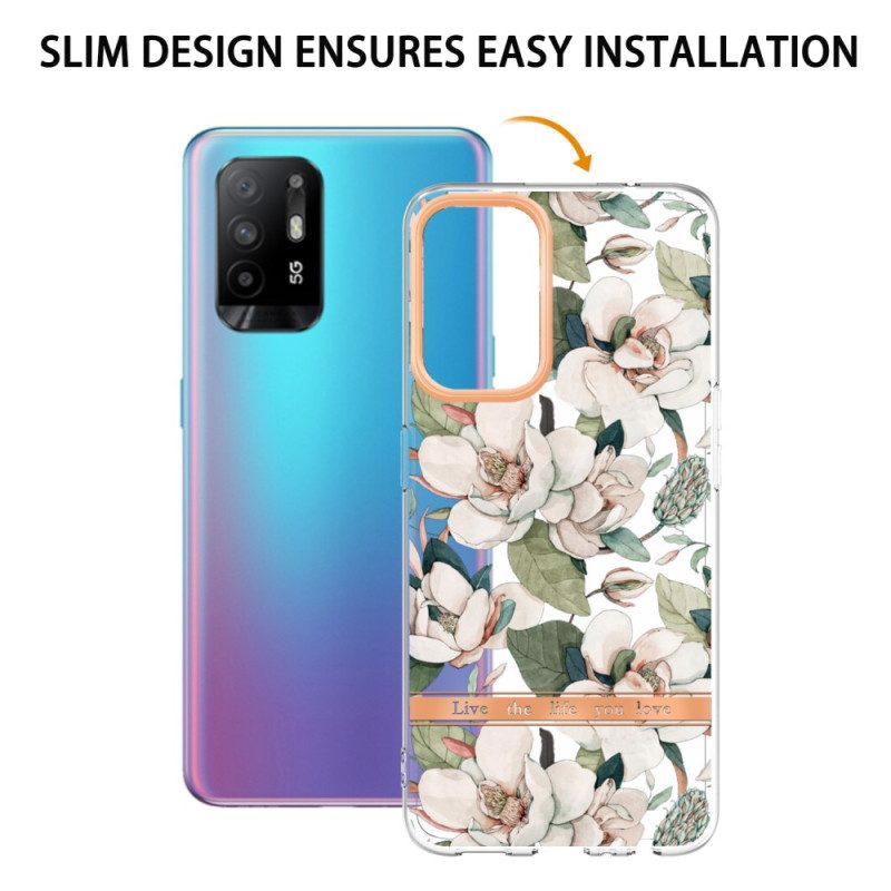 Hoesje voor Oppo A94 5G Pioenrozen Bloemen