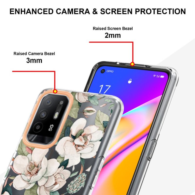 Hoesje voor Oppo A94 5G Pioenrozen Bloemen