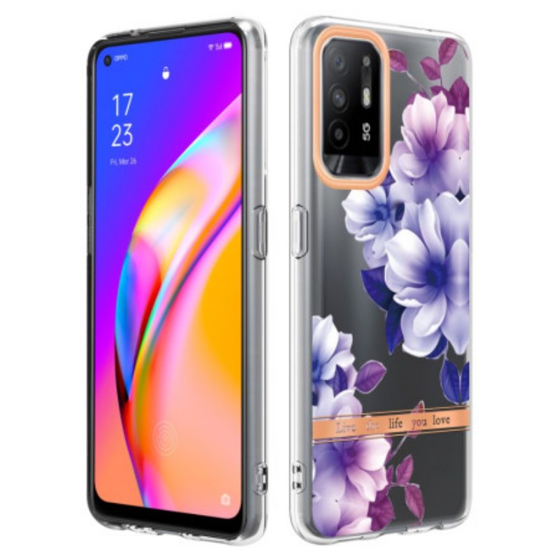 Hoesje voor Oppo A94 5G Violette Bloemen