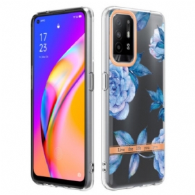 Telefoonhoesje voor Oppo A94 5G Pioenrozen Bloemen Naadloze