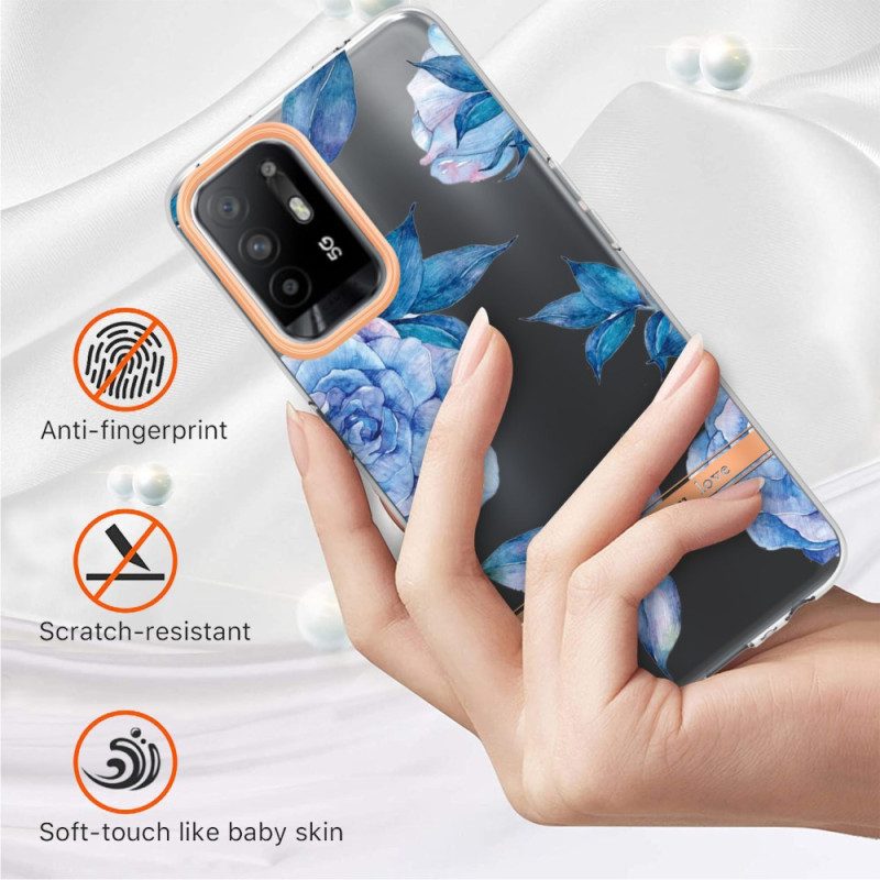 Telefoonhoesje voor Oppo A94 5G Pioenrozen Bloemen Naadloze