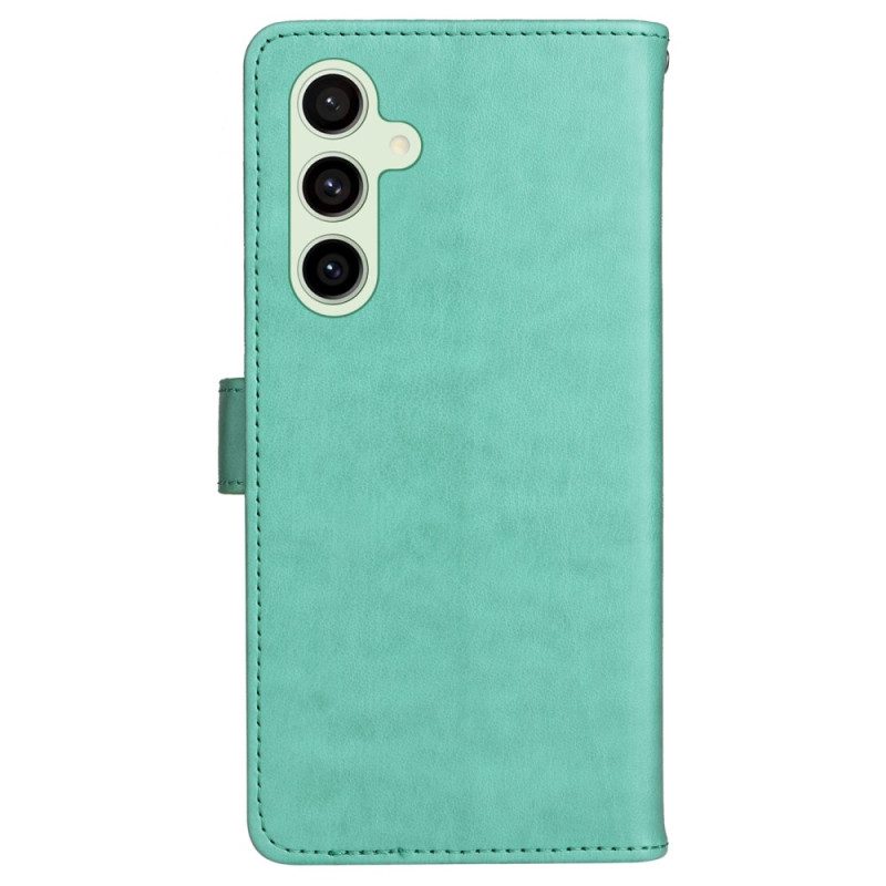 Flip Case Leren Samsung Galaxy S24 Fe Kat En Bij