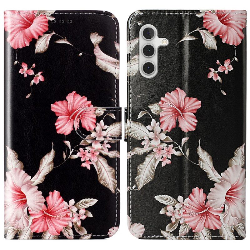 Flip Case Leren Samsung Galaxy S24 Fe Rododendron