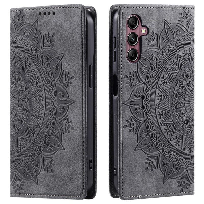 Folio-hoesje Samsung Galaxy S24 Fe Mandala Suède-effect Bescherming Hoesje